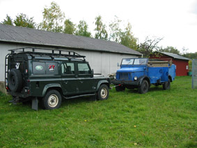 Landy zieht den Büssing auf das Grundstück