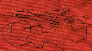 XT 500 Stickerei - Tam Tam I