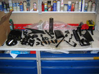 XT500 Teile pulverbeschichtet