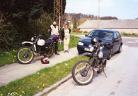 Sandra als Streckenposten