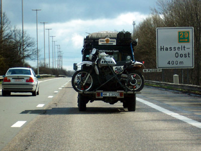 auf der Autobahn